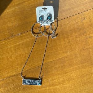 Silver strike jewelry set